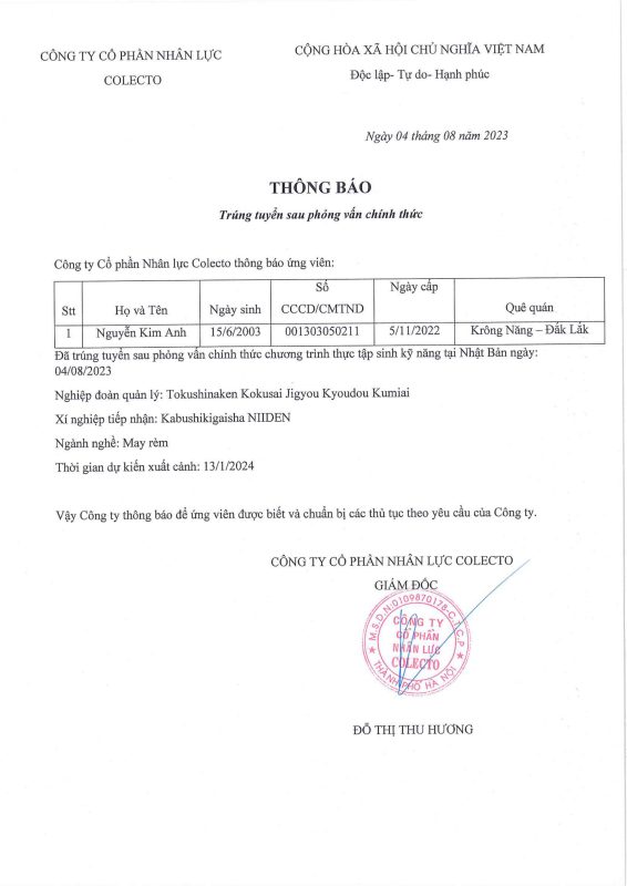 Công Ty Cổ Phần Nhân Lực Colecto