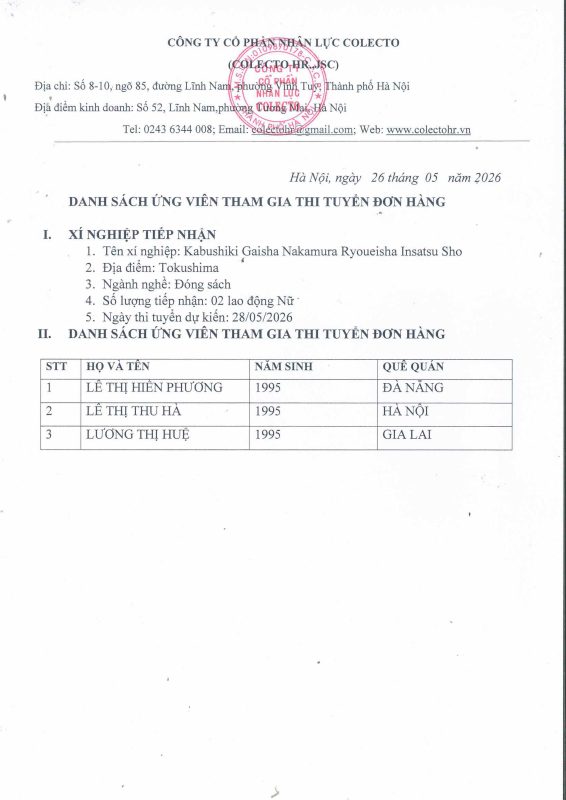 Công Ty Cổ Phần Nhân Lực Colecto