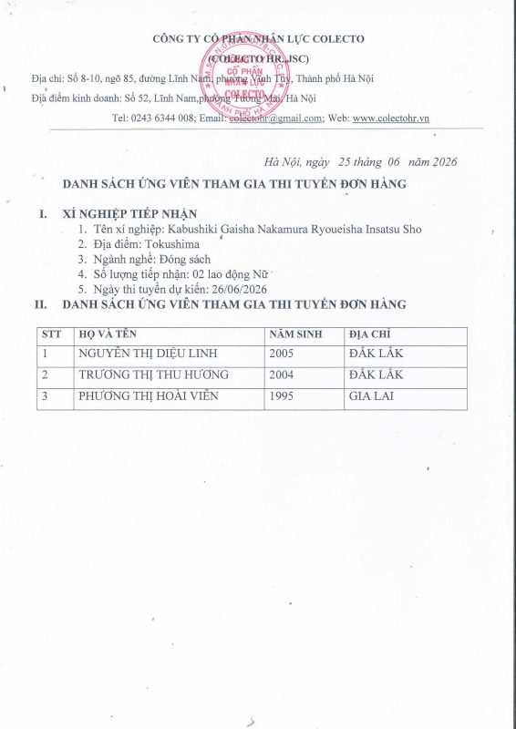 Công Ty Cổ Phần Nhân Lực Colecto
