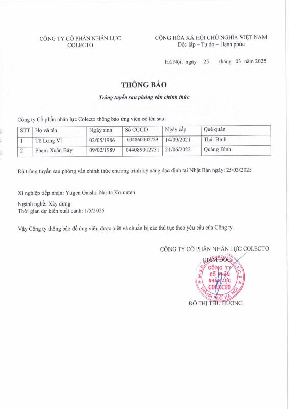 Công Ty Cổ Phần Nhân Lực Colecto