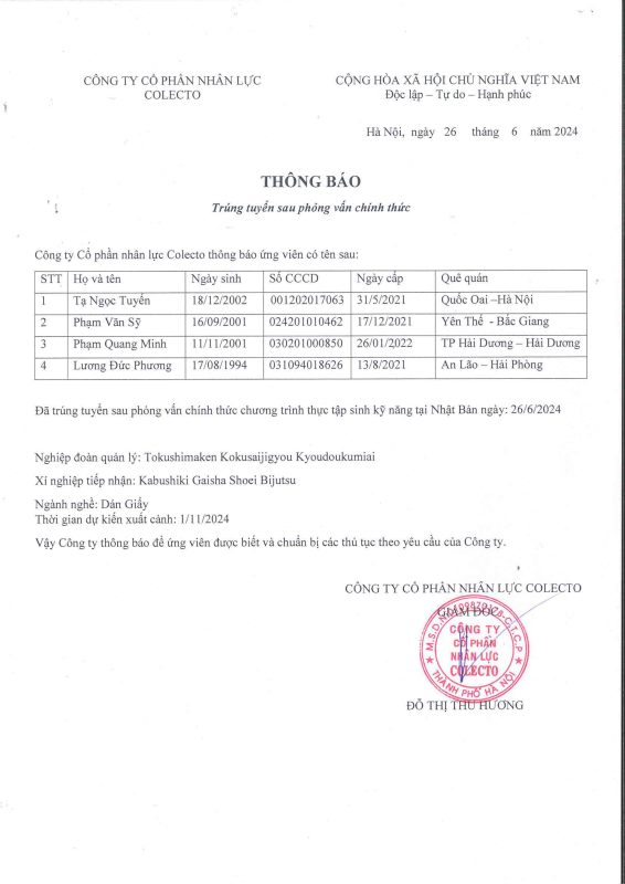 Công Ty Cổ Phần Nhân Lực Colecto