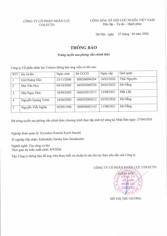 Công Ty Cổ Phần Nhân Lực Colecto