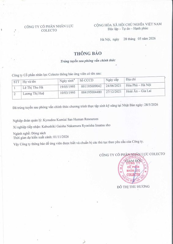 Công Ty Cổ Phần Nhân Lực Colecto