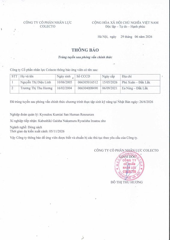 Công Ty Cổ Phần Nhân Lực Colecto