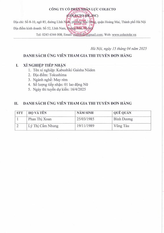 Công Ty Cổ Phần Nhân Lực Colecto