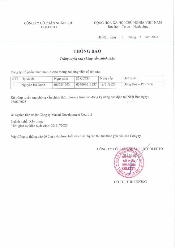 Công Ty Cổ Phần Nhân Lực Colecto